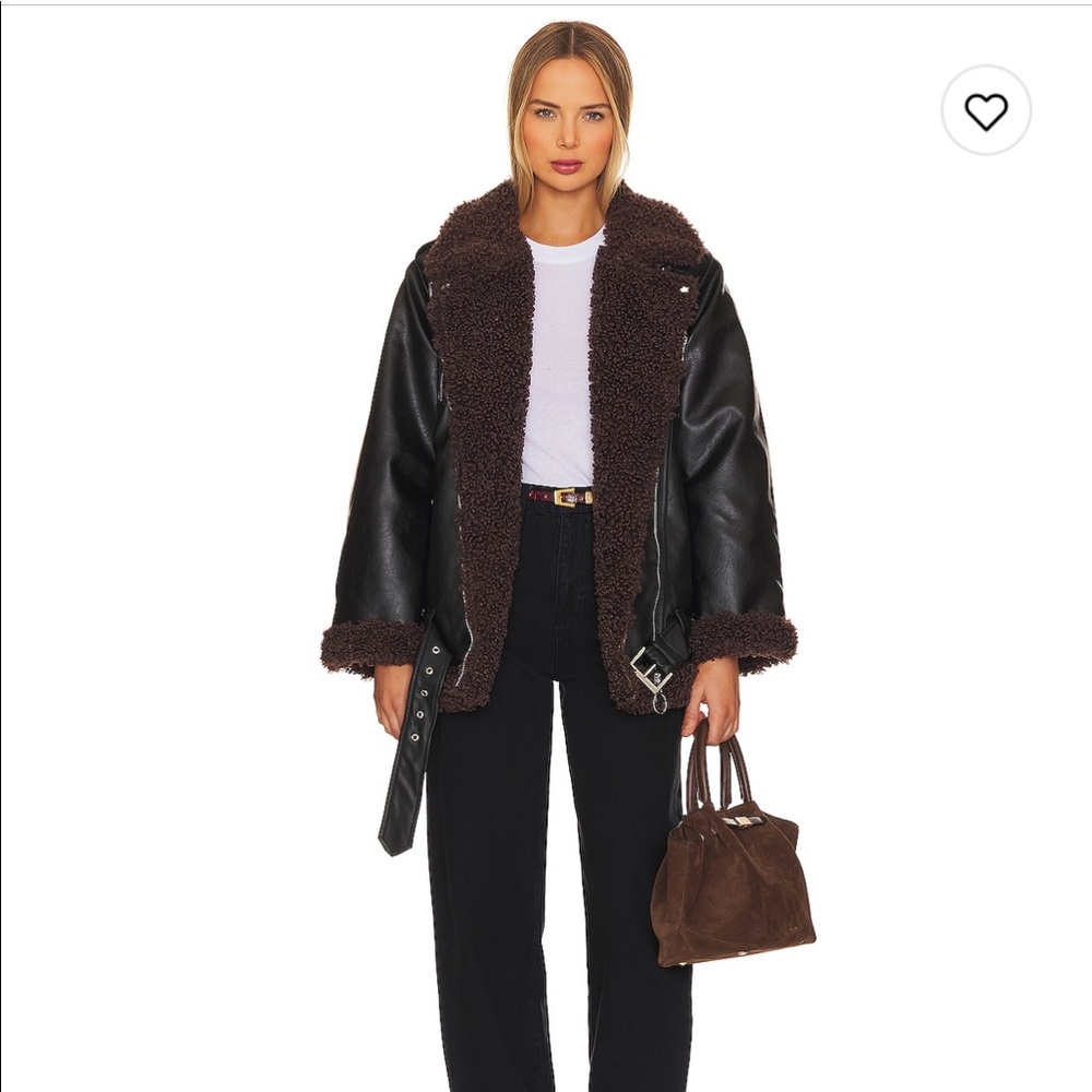 Oversized Sherpa Moto jacket